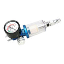 1/4" Air Filter Pressure Regulator Water Moisture Trap with Gauge Adjustable