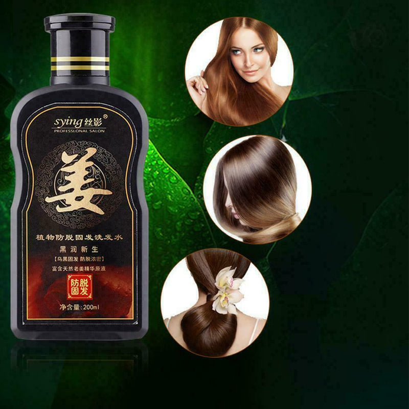 200ml Ginger Shampoo Silk Shadow Prevention Hair Loss Care Hair Mild P8C5