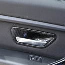 2Pcs Carbon Fiber ABS Interior Door Handle Bowl Cover Trim for BMW 3 4 Seri P7U1
