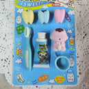 Novelty Toothpaste Toothbrush Shape Rubber Eraser School Office Supply Supp J6W2