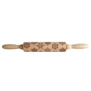 Wood Christmas Gift Embossed Rolling Pins Embossing Baking Cookies Tool
