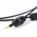 Black Audio Cable Toslink Plug To Mini-Toslink Optical 3.5mm Jack 1m KH P ES