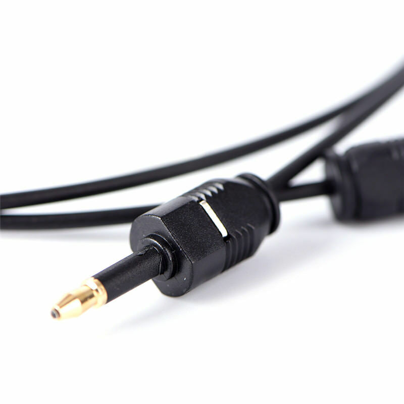 Black Audio Cable Toslink Plug To Mini-Toslink Optical 3.5mm Jack 1m KH P ES