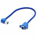 90Degree Right Angled USB3.0 Type B Male to USB3.0 Type B Female Extension  O9F5