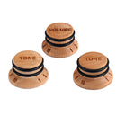 3pcs Maplewood Guitar Bass Volume Tone Knobs String Instrument Parts