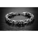 Nice Gift For Boy Men Punk Design Stainless Steel Charms Wristband Clasp Bangle