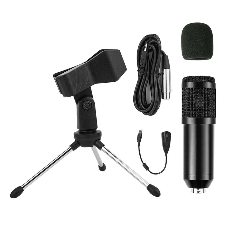 Studio Recording Condenser Microphone Kit USB Cable Audio Cable for Podcast