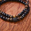2X Fashion Tiger Eye Natural Stone Beads Bracelet Men Women Couples Jewelry