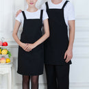 2Color Adjustable Restaurant Chef Bib Cooking Baking Apron With Pocket