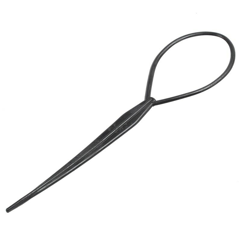 5X(2 pcs Topsy Tail Hair Styler Hair Style Hair Twister Snare Loop Black T9I8)
