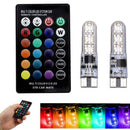 5050 Remote Control Car Led Bulb 6 Smd Multicolor W5w Bulbs T10 Light Side Z3B1