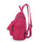 Waterproof Nylon Women Backpack Outdoor Shoulder School Bags (Rose Red)