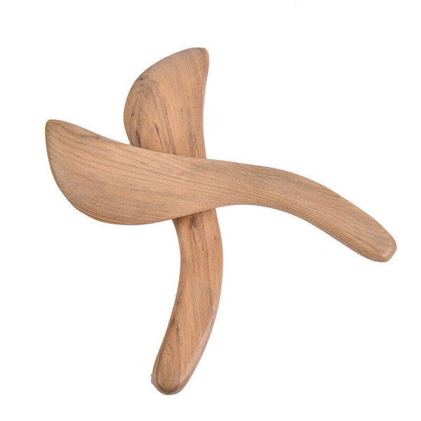 1PC Fragrant Wood Scraping Board S-shaped Wooden Scraper Massager Gua Sha BSEAU