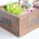 Rustic Natural Wooden Succulent Plant Flower Bed Pot Box  Garden Planter