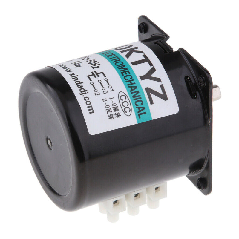 60KTYZ Synchronous Gear Motor AC 220V 30r/min CW/CCW Control 14W 50-60HZ