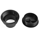 60mm Car RV ATV A/C Vent Air Outlet Rotating Interior Round Ceiling (Black)