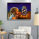 Little Girl Round Diamond Painting Mosaic Kits DIY Rhinestone Beaded Craft