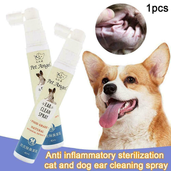 40ml Pet Cat Dogs Ear Cleaning Supplies Prevent Ear Anti-inflammatory Spray Z4K0