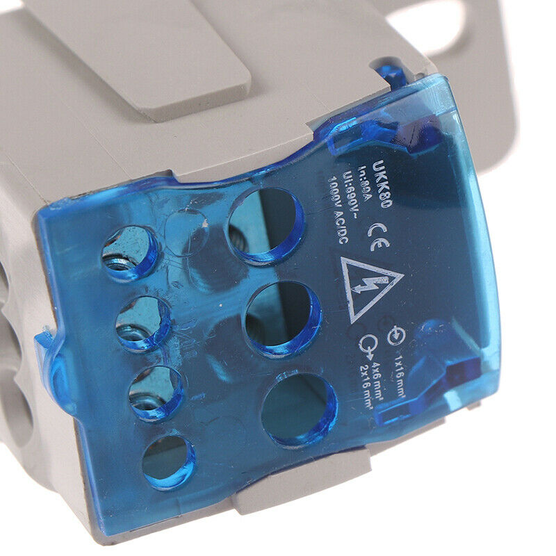 UKK80A Terminal Block Rail distribution Box Universal Electric Wire Connec SE