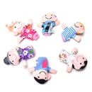 6x Cartoon Familie Fingerpuppen Tuch Baby Educational Hand Story Spielzeug CN 3C