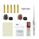 Eyebrow Tattoo Kit Set Pen Needle Pigment Ink Practise Skin Tool Ring Cup