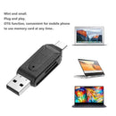 High Speed 480Mbps OTG USB2.0 Type-C Memory Card Reader for SD TF Card 2pcs