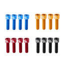 16x Aluminum Alloy Bike Stem Screw Bicycle Bolts M5x17mm Road Mountain Bike Bolt