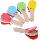 Wooden Percussion Handle Clapping Castanets Board Baby Musical Instrument T3C