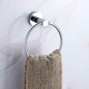 Stainless Steel Round Style Wall Mounted Towel Ring Holder Hanger Bathroom