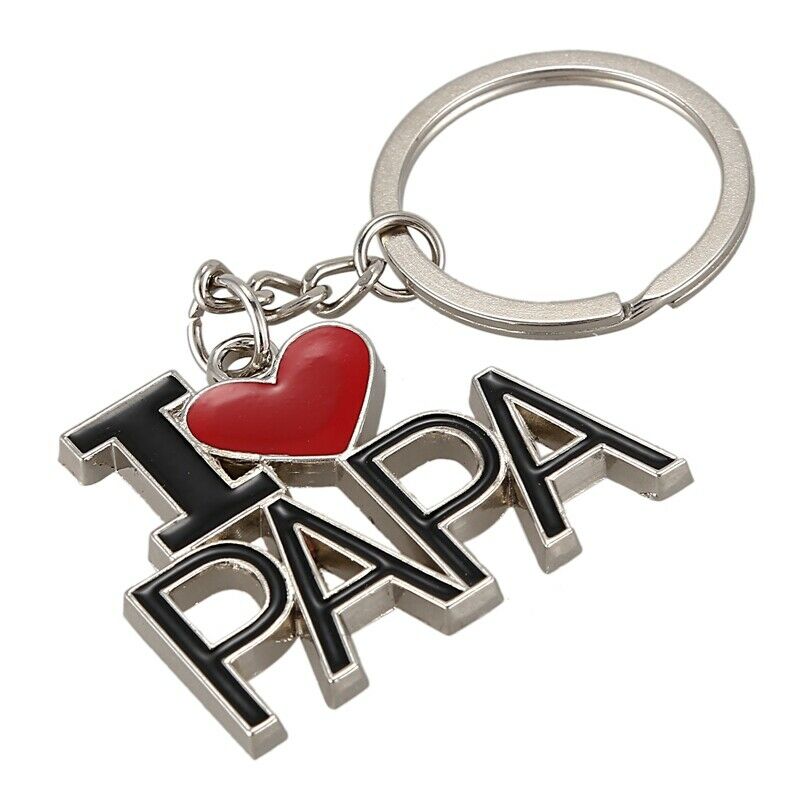 1 Pieces Keychain (I LOVE PAPA) Creative Fashion Jewelry Zinc Alloy Keychai W6V7
