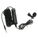 Clip-on Lapel Mic 3.5mm Jack Podcast Interview Condenser Lavalier Microphone