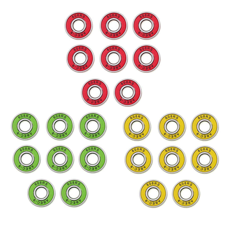 24 Pcs 608RS-ABEC 9 Bearings High Performance Roller Skate Scooter Skateboard