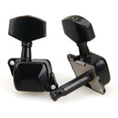 3L3R Chrome Semiclosed Tuning Pegs Machine Heads for Acoustic Guitar Black A