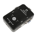 2Port USB VGA KVM Switch Box for Mouse Keyboard Monitor Sharing Computer PC