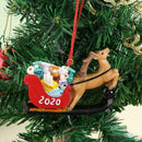1pcs Elk sleigh pendant DIY Christmas Tree Ornaments Retro Decor O9P4 M3U0