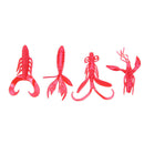 4pcs Soft Worm Fishing Lure Baits Simulation Fishing Tackle (Red)