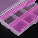 Travel Tablet Pill Medicine Dual Layer 6 Compartments Dispenser Box(Pink)