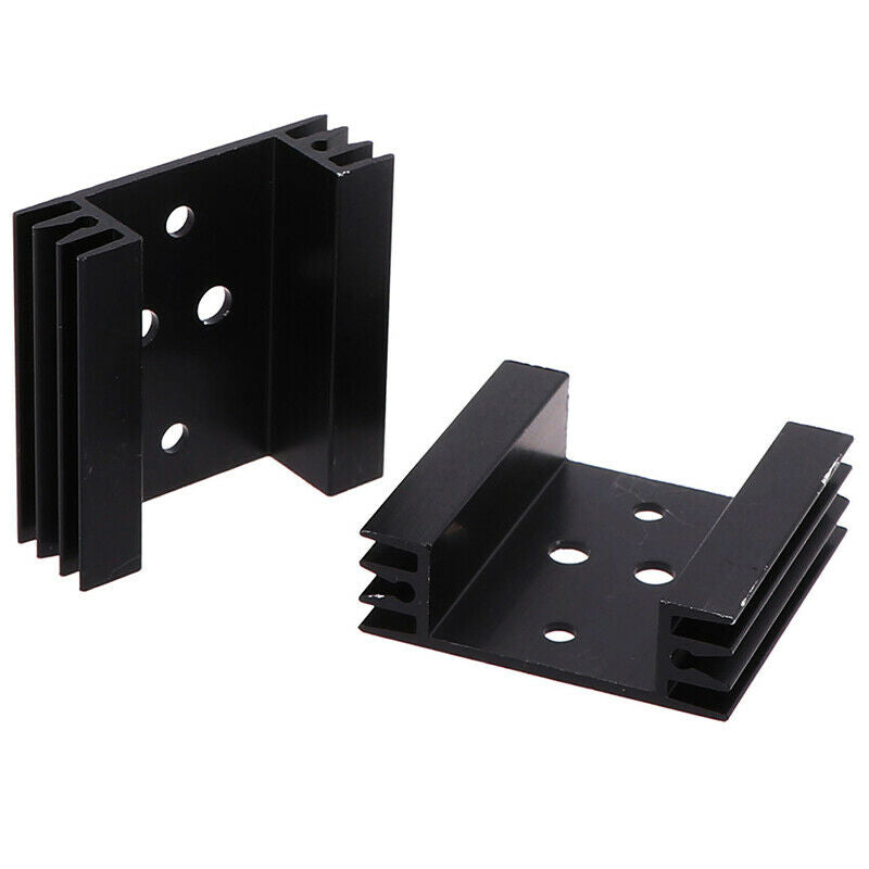 2Pcs 45x45x14mm TO3 Transistor Heat Sinks TO-3 Black Amumi Gw