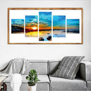5pcs 5D DIY Full Drill Diamond Painting Sunset Cross Stitch Embroidery Kit