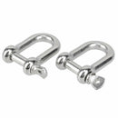 304 Stainless Steel Screw Pin D Style Chain Dee Shackle 4mm for Rigging M4