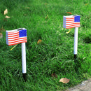 4pcs Solar LED Flag Lamp Spike Light Waterproof Antirust Outdoor Garden LawnLamp