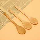 Wooden Round Bamboo Spoon Soup Tea Coffee Salt Spoon Jam Scoop Kitchen Tools Gw