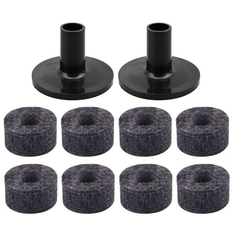 8PCS Cymbal Stand 25mm Felt Washer + 2PCS Cymbal Sleeves Replacement for Sh