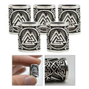 5Pcs Norse Vikings Beads Hair Tube Beads Dreadlocks for Beards Hair Paracord