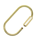 6 Pieces Wholesale Durable Brass Screw Lock Key Ring Keychain Holder Oval Shape