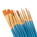 10Pcs Acrylic Watercolor artists paint brush nylon multifunction hook line pME