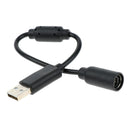USB Converter Cable for Microsoft Xbox 360 Controller Breakaway Cord - Black