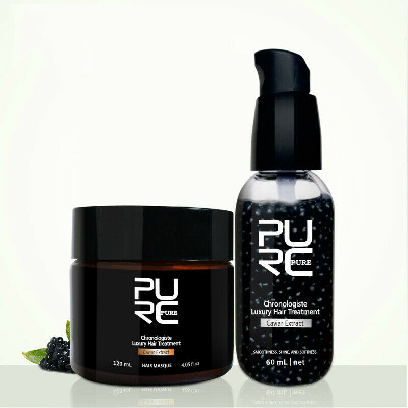 Purc Caviar Extract Luxury Hair Treatment Set Make Hair More Soft And Smoot Y8U1
