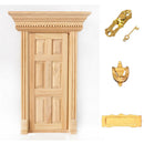 Opening External 4 Panel Wooden Door W. Hardwares  - Hardwares Are Need To Be