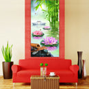 5D DIY Diamond Painting Lotus Pond Cross Stitch Embroidery Rhinestones Kits